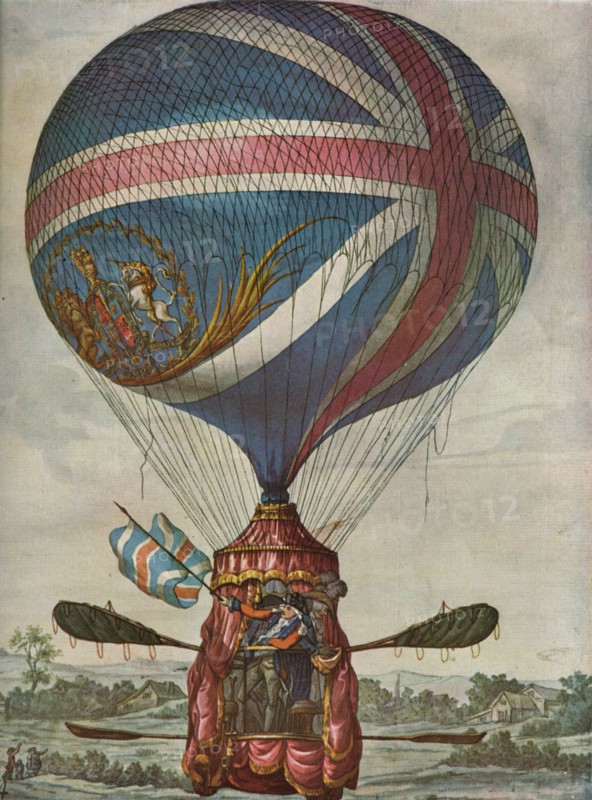 Vincent Lunardi's Second Balloon: 13 May 1785, (1937). Creator: Unknown.