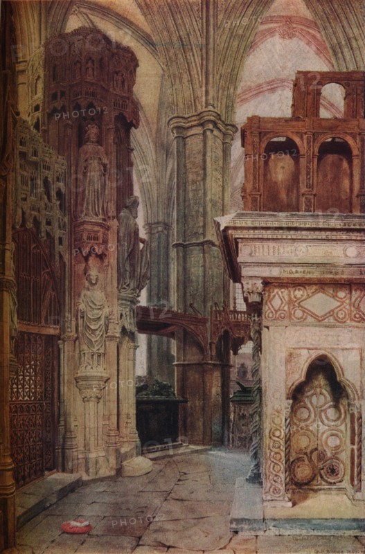 The Shrine and Chapel of Edward the Confessor, (1853), 1937. Artist: Unknown