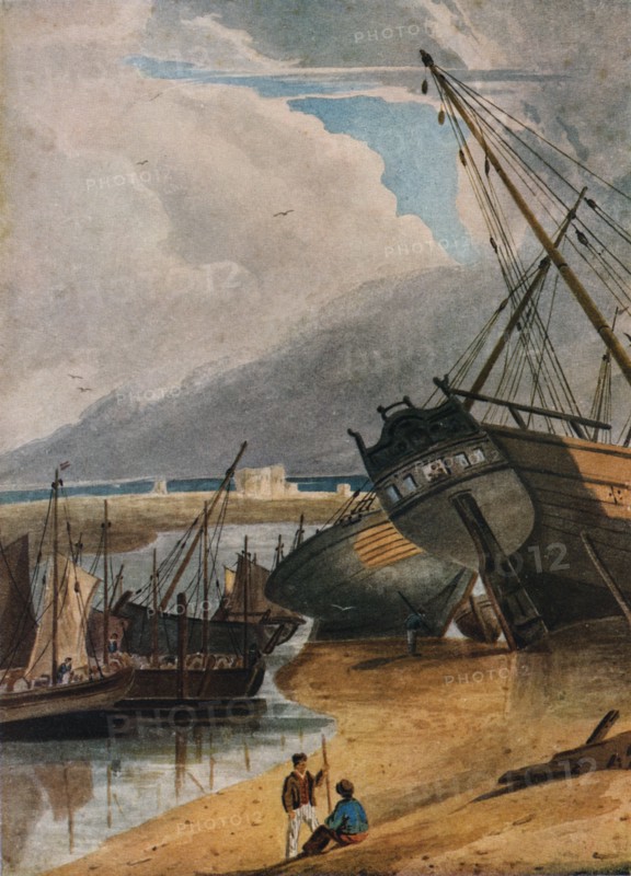 Shipping at Deal, (c1800), 1925. Artist: Francois Louis Thomas Francia