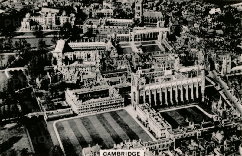 Aerial view of Cambridge, 1939. Artist: Unknown