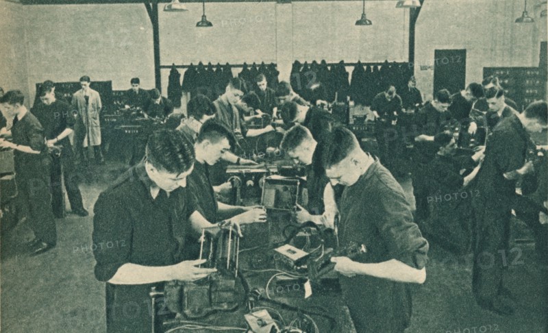 Wirless Operator Mechanics' Workshop, 1940. Artist: Unknown