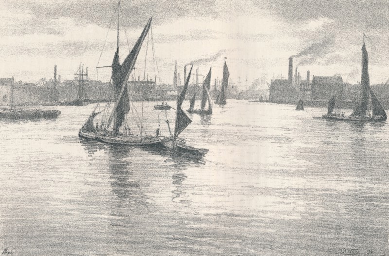 The Lower Pool. (1898). Artist: Thomas Robert Way