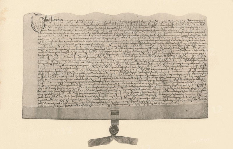 Indenture for the sale of land', signed by Guy Fawkes, (early 17th century), 1901. Artist: Unknown