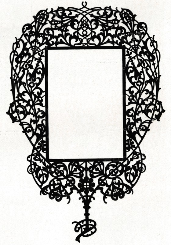 A design for a picture frame titled 'Armiger', 1898.