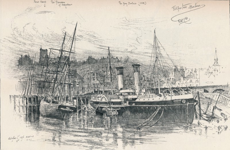 Folkestone Harbour, 1896, (1898). Artist: Edward William Charlton