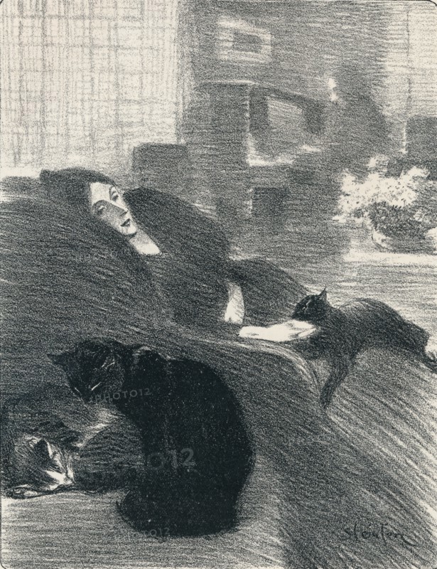 Quand Nous Serons Vieux from Chansons De Femmes, 1897, (1898). Artist: Theophile Alexandre Steinlen