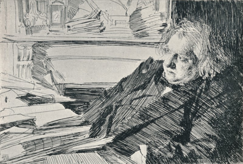 Joseph Ernest Renan (1823-1892), 1892, (1898). Artist: Anders Leonard Zorn