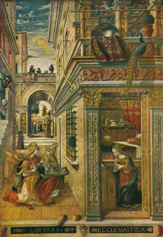 The Annunciation, with Saint Emidius, 1486, (1911). Artist: Carlo Crivelli