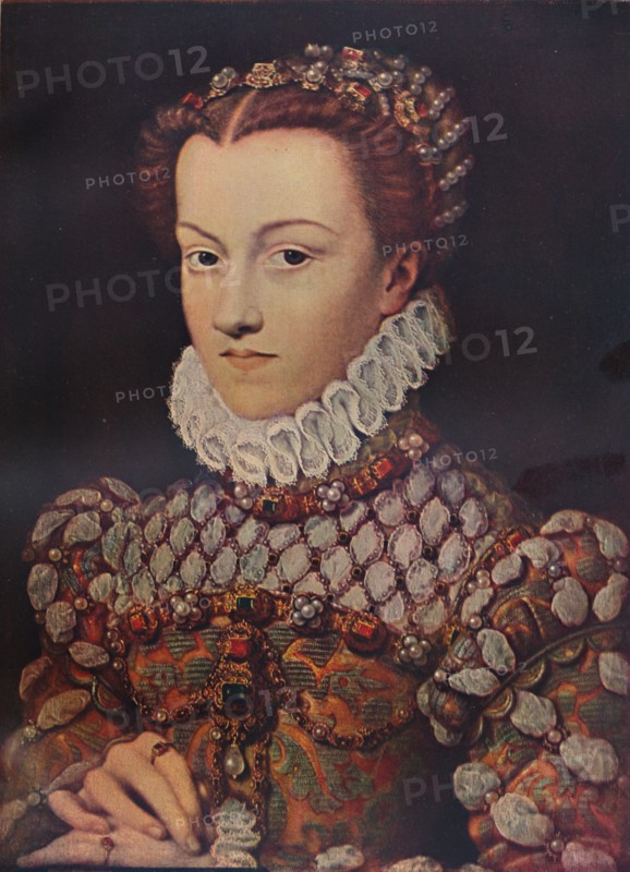 Elizabeth of Austria, (1554-1592), wife of King Charles IX (1550-1574), c1571, (1911). Artist: Francois Clouet