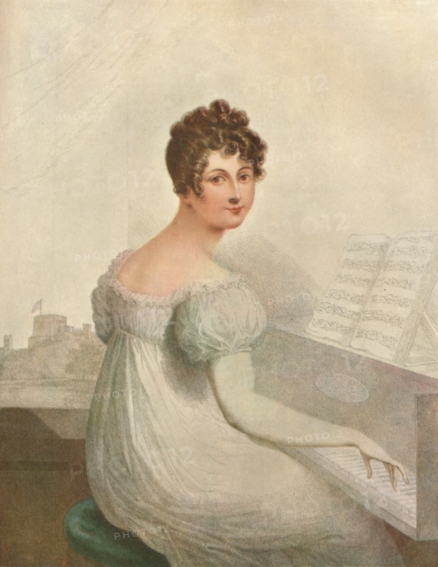 Windsor Castle, 1821. Georgina Quentin mistress of King George IV (1762-1830), 1911. Artist: Unknown