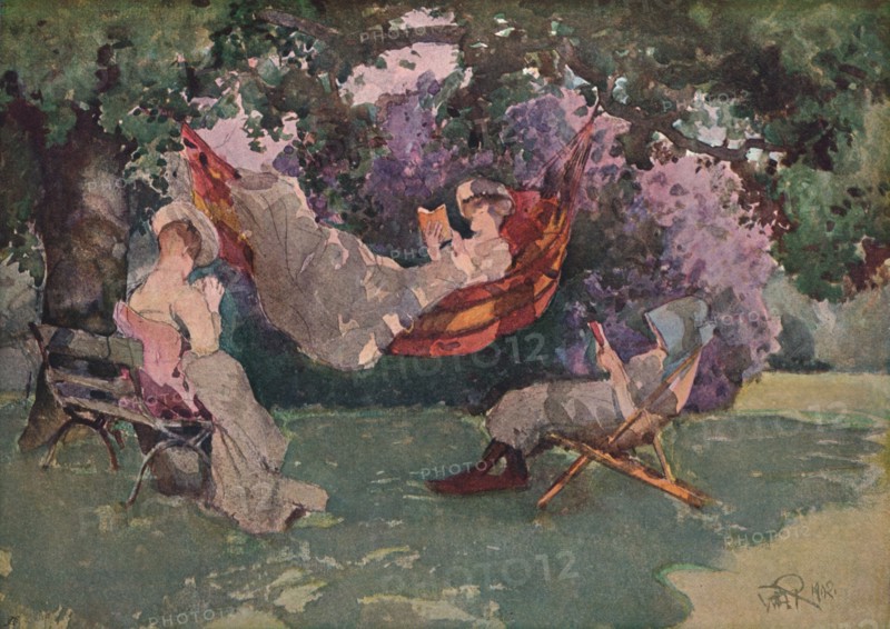 In The Garden, 1902. (1903). Artist: William Bruce Ellis Ranken
