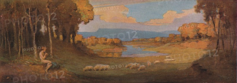 Decorative Panel for a Rosewood Piano, c1900, (1903). Artist: Alfred Hartley