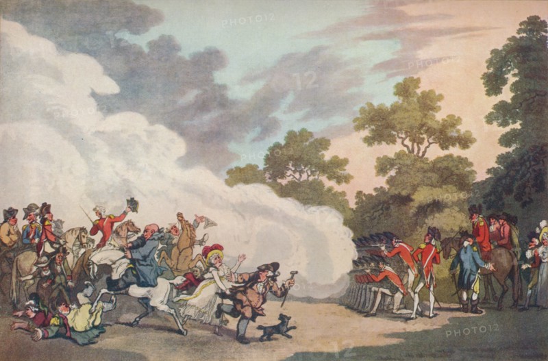 A Field Day in Hyde Park, 1789, (1914). Artist: Thomas Malton II