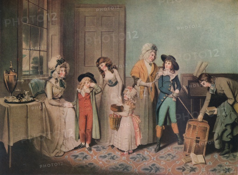 Black Monday or the Departure for School, 1790, (1919). Artist: John Jones