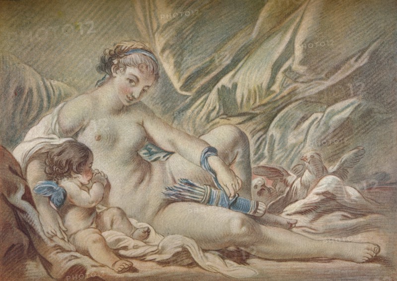 Venus and Cupid, 18th century, (1919). Artist: Louis Marin Bonnet
