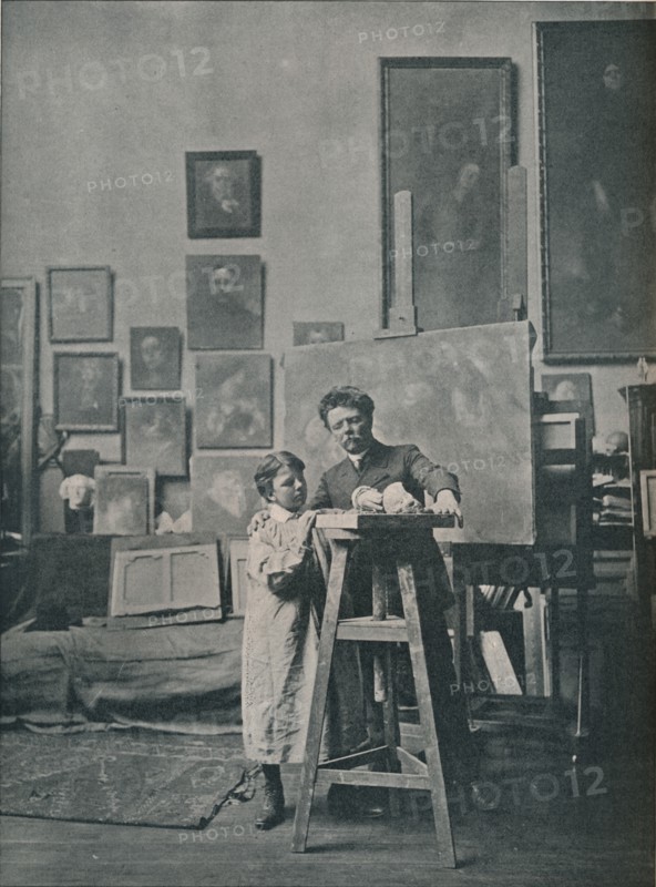 The Late Eugene Carriere in his Studio, c1870-1890, (1906). Artist: Unknown