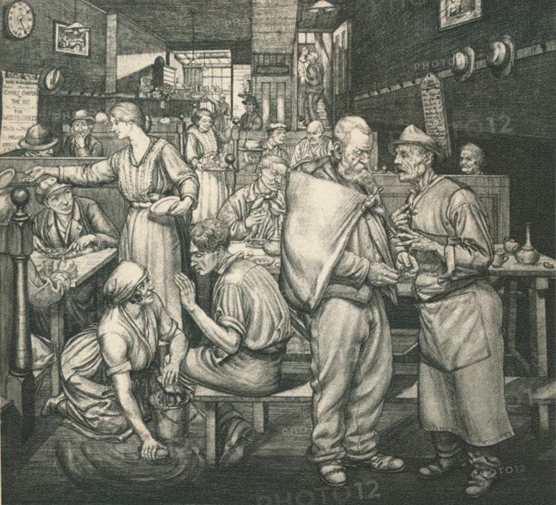 Eating-House, Chelsea, c1911-1924, (1924). Artist: Job Nixon
