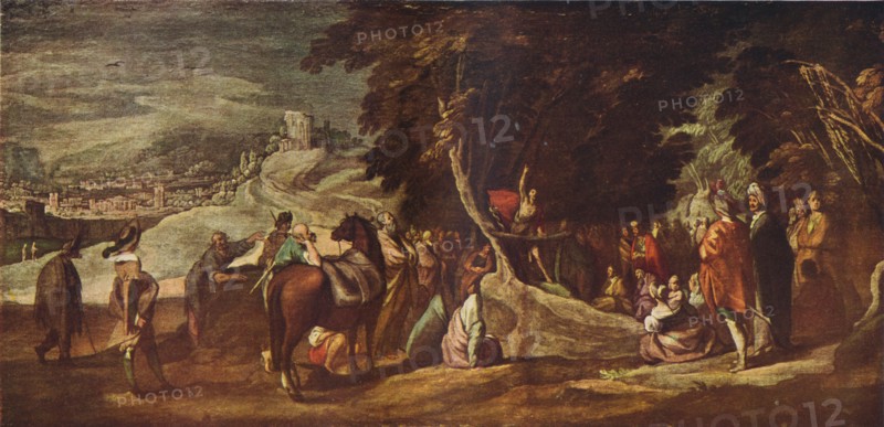 St John Preaching in the Wilderness, c1620-1635, (1924). Artist: Jacques Callot