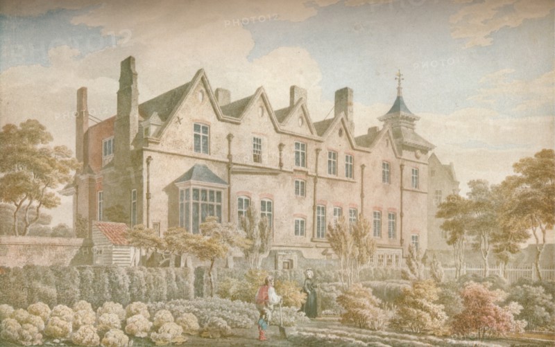 Marylebone Old Manor House: Garden Front, 1791, (1923). Artist: Michael Angelo Rooker
