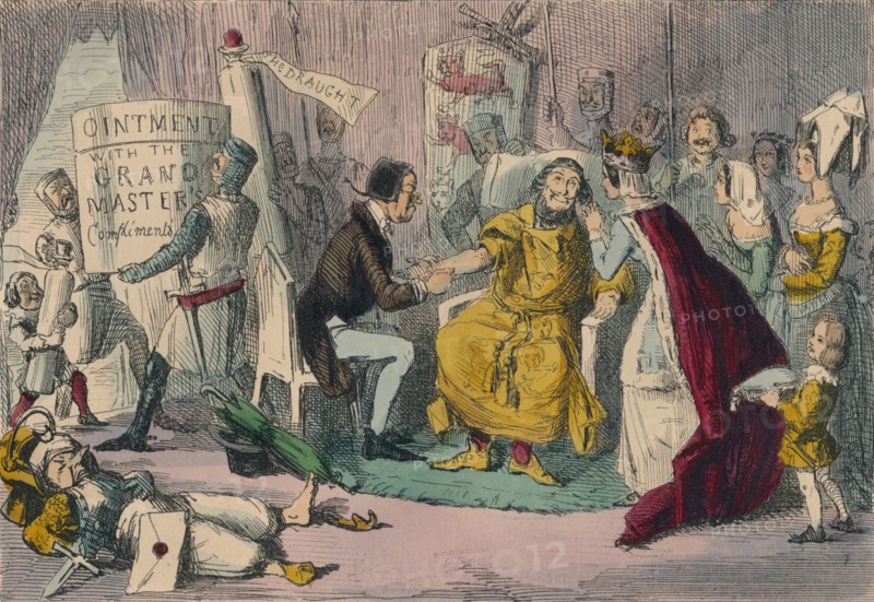 Edward's Arm in the hands of his Medical Advisers, 1850. Artist: John Leech