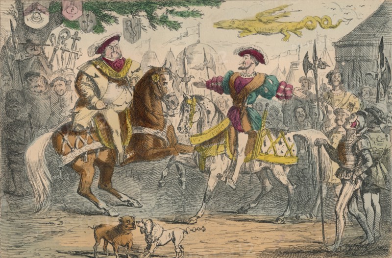 Henry VIII, meeting Francis I, 1850. Artist: John Leech
