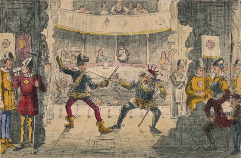 The Battle of Bosworth Field, a scene in the Great Drama of History, 1850. Artist: John Leech