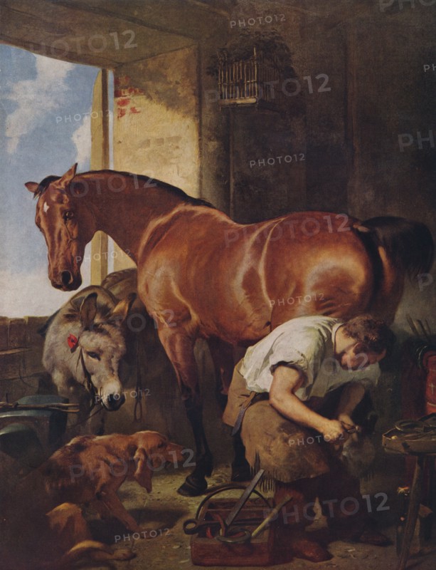 Shoeing, 1844, (1938). Artist: Edwin Henry Landseer