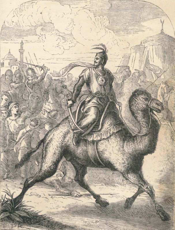 Saladin Escaping on a swift Dromedary, 1869. Artist: Unknown