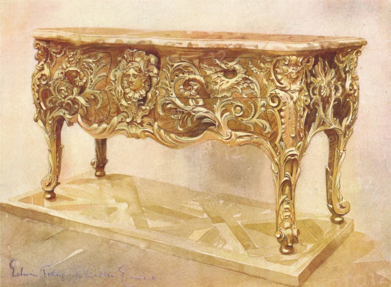 A dragon commode dated c1735-40, (c1903). Artist: Walter Eassie