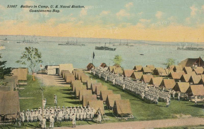 Sailors in Camp, US Naval Station, Guantanamo Bay, c1911. Artist: Unknown