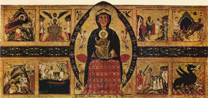 The Virgin and Child Enthroned, with Narrative Scenes, c1263, (1911). Artist: Margarito d'Arezzo