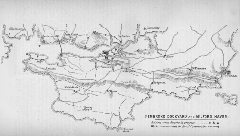 Pembroke Dockyard and Milford Haven, 1884. Artist: Unknown