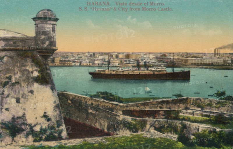 SS Havana and city from Morro Castle, Havana, Cuba, c1910. Artist: Unknown
