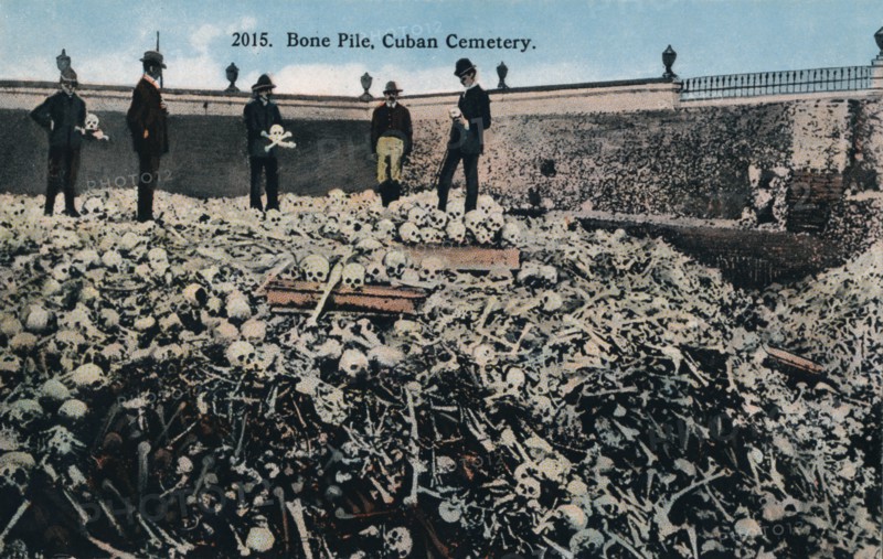Bone Pile, Cuban Cemetery, c1910. Artist: Unknown