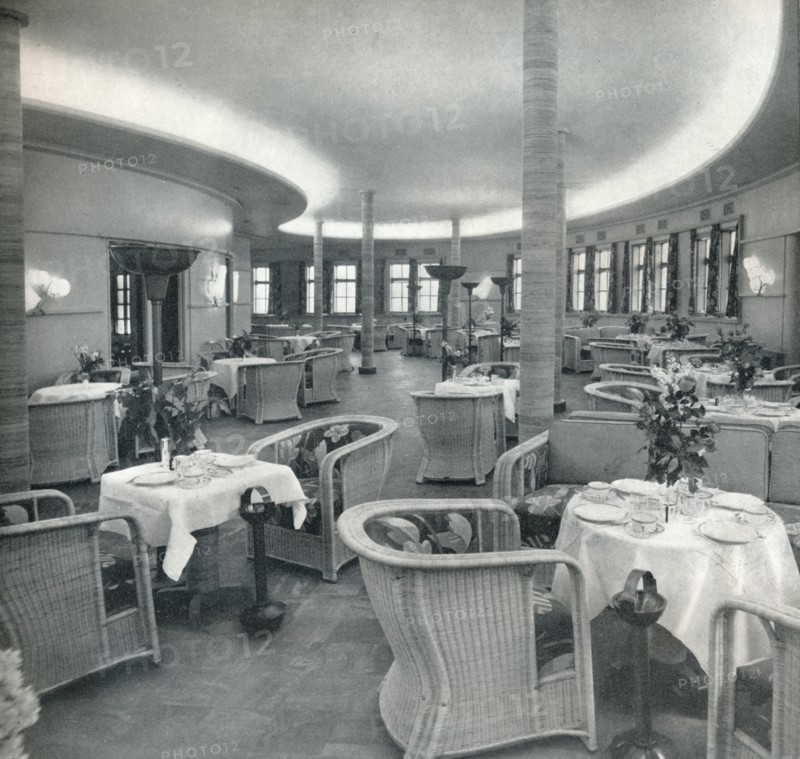 'The Tea Lounge of the Conte Di Savoia', 1933. Artist: Unknown.