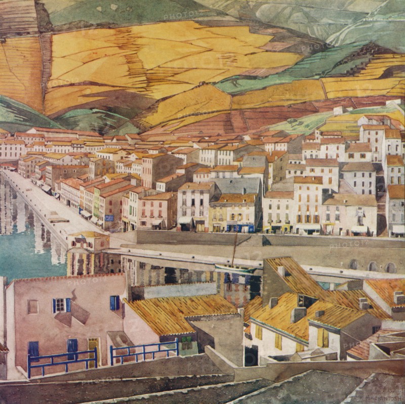 'Port Vendres, La Ville', c1925. Artist: Charles Rennie Mackintosh.