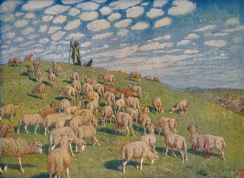 'Pasture in Spring', c1900 (1903-1904).  Artist: Hans Richard von Volkmann.