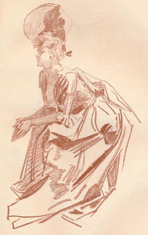 'Drawing in Sanguine', c1900 (1903-1904). Artist: Jules Cheret.