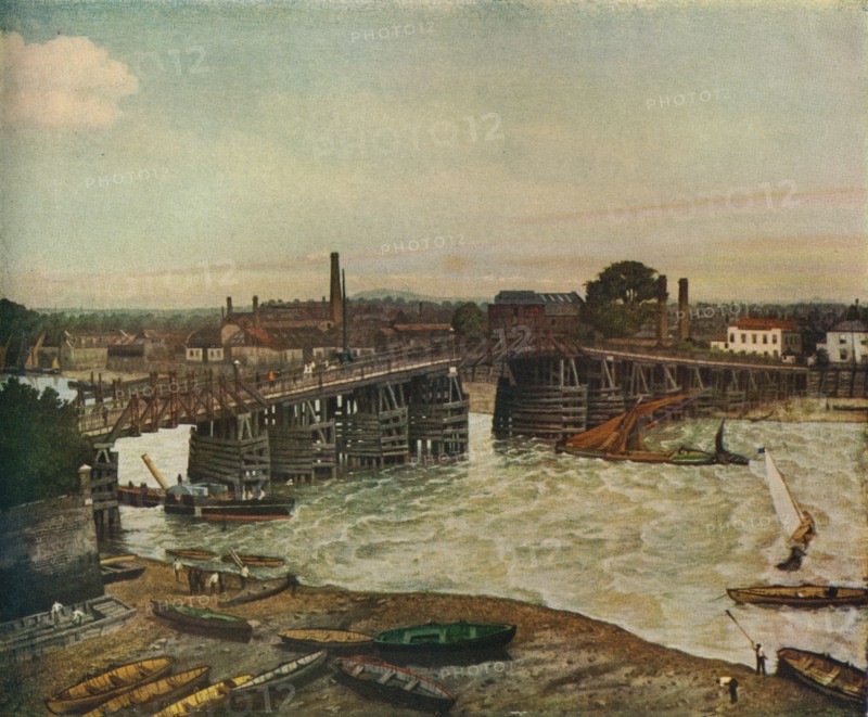 'Old Battersea Bridge', 1874 (1933). Artist: Walter Greaves.