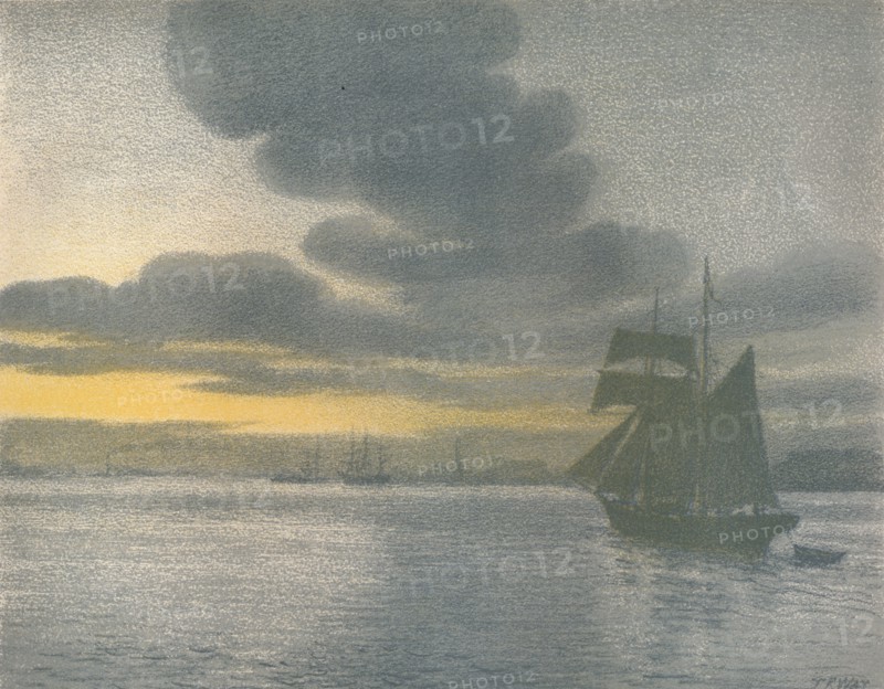 'The Lower Thames', c1900. Artist: Thomas Robert Way.