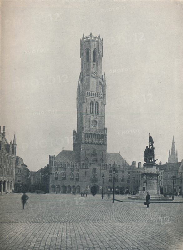 The Markt and the Belfry, Bruges, Belgium c1900 (1914-1915). Artist: John Benjamin Stone.