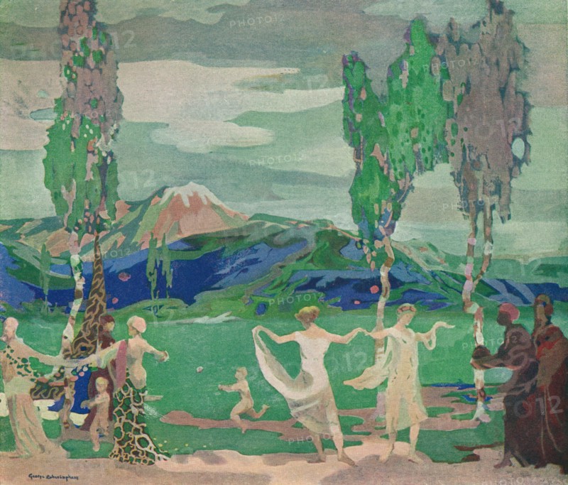 'The Fields of Avatar', c20th century (1914-1915). Artist: George Sheringham.