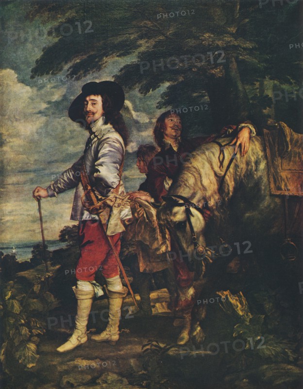 'Charles I at the Hunt', c1635. Artist: Anthony van Dyck.