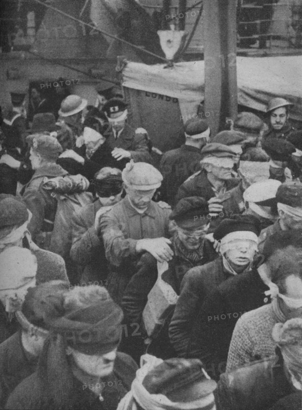 'Snatched from Norway, the Prisoners Come Aboard', 1941.  Artist: Unknown.
