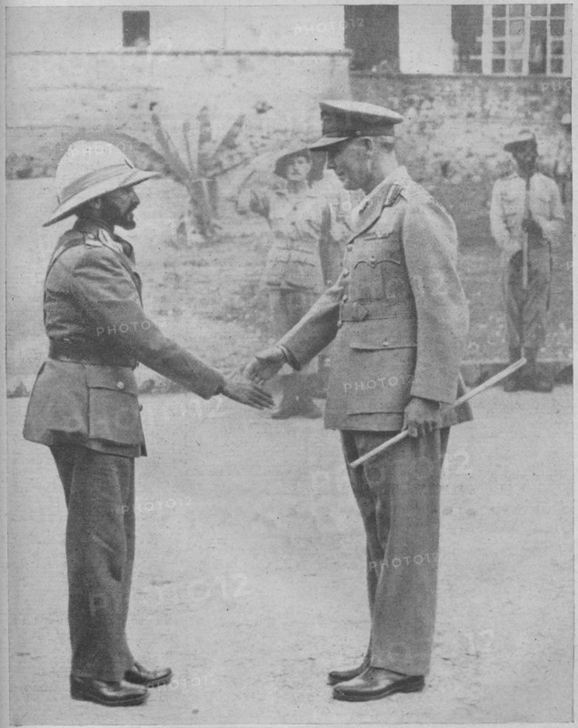 'Haile Selassie and General Cunningham', 1941. Artist: Unknown.