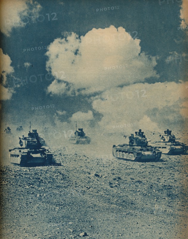 ''Matildas' Waltzing on the Desert Floor', 1942.  Artist: Unknown.