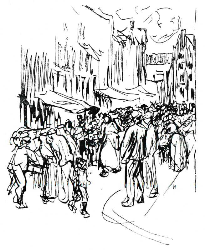 'Pen and ink study', c19th century. Artist: Max Liebermann.