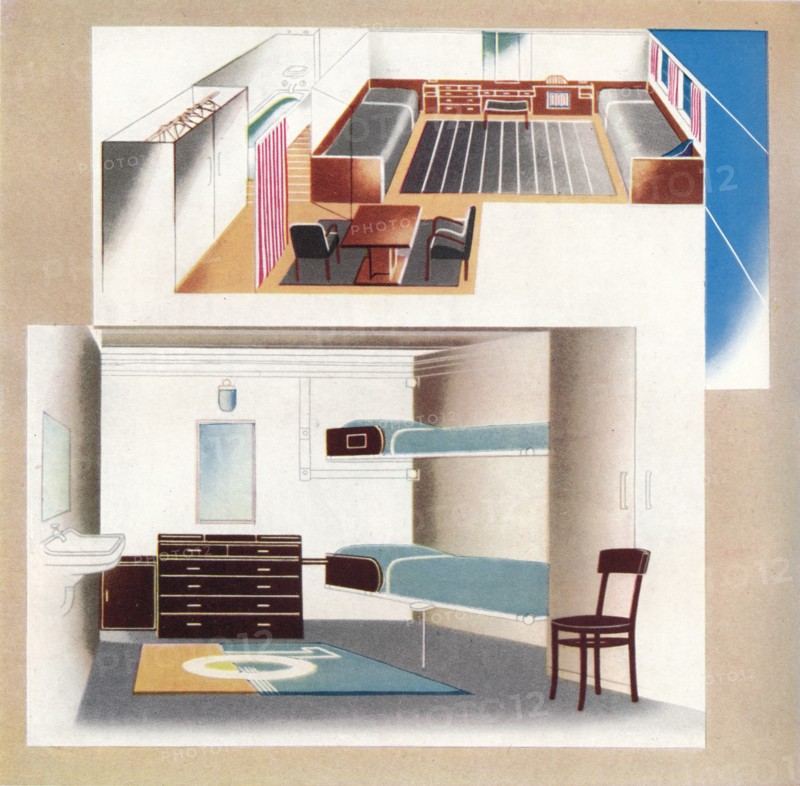 'The new Orient Liner contributes toward a new standard of decoration', 1935. Artist: Unknown.