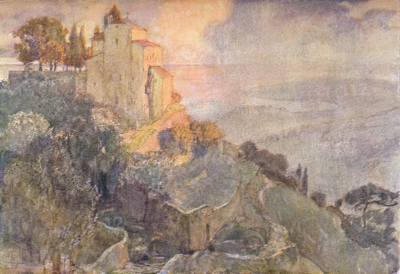 'Storm at Sunset on the Rivera', c19th century. Artist: Joseph Walter West.