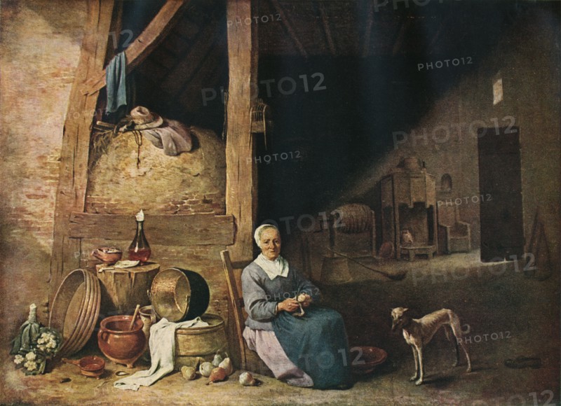 'An Old Woman Peeling Pears', c1640. Artist: Unknown.